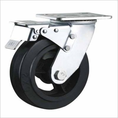 8 ίντσας βαρέων καθηκόντων κλειδώματος τροχίσκοι σιδήρου ροδών καροτσακιών τροχίσκων βιομηχανικοί